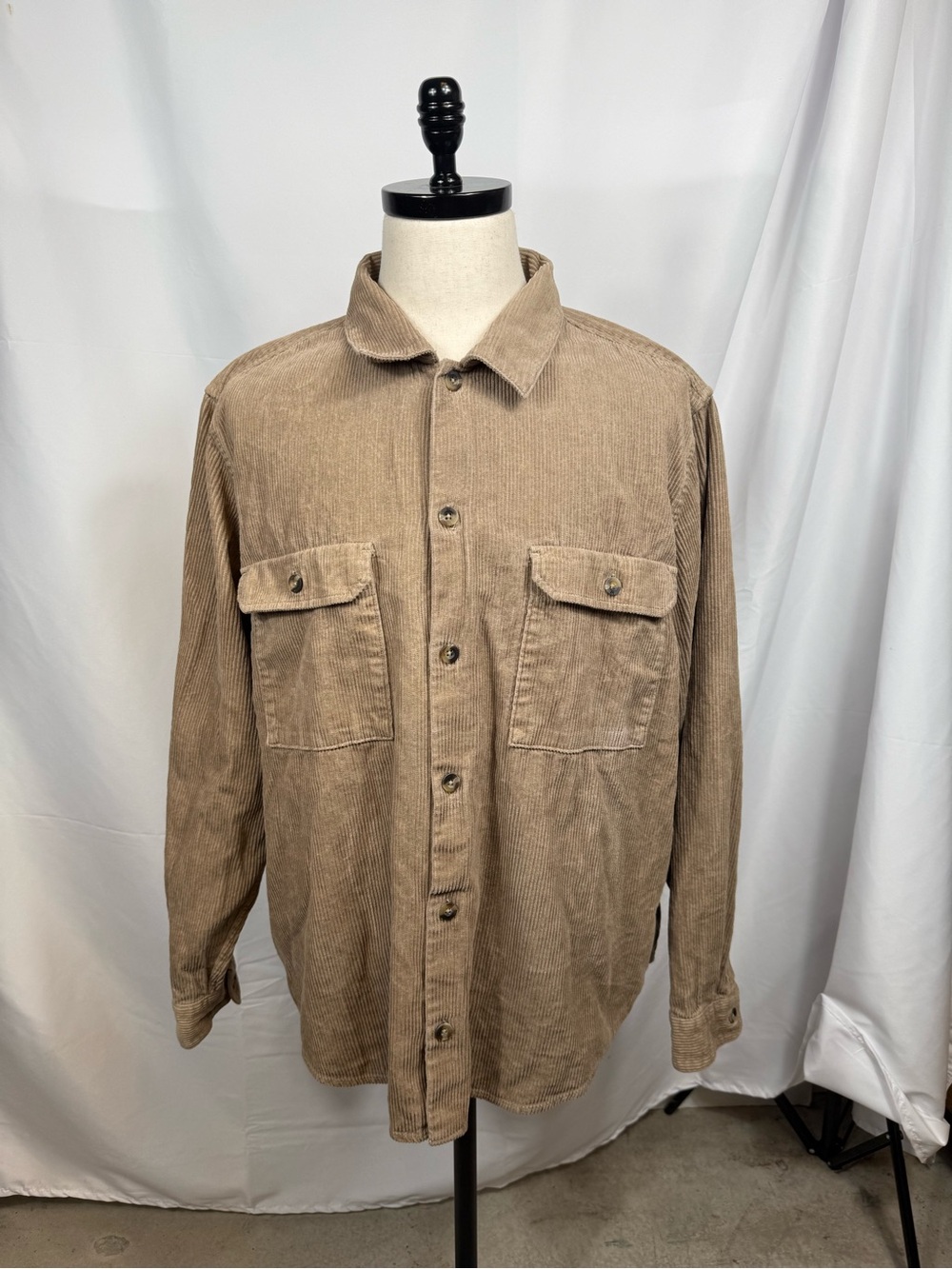 GAP Men's Corduroy Overshirt in Light Brown